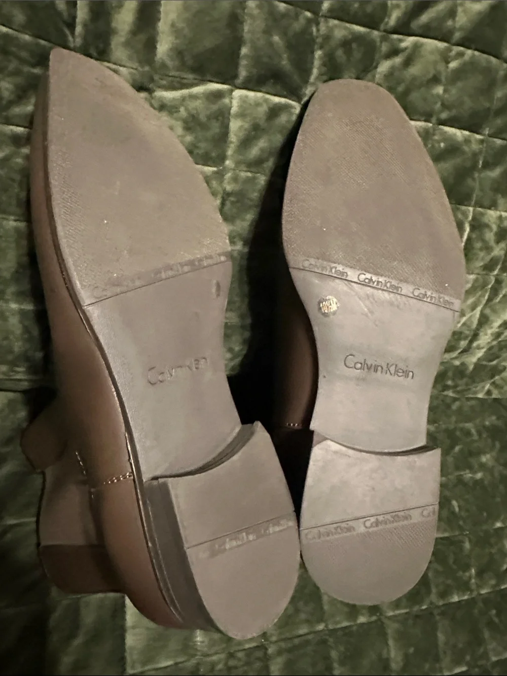 Calvin Klein Brown Leather Chelsea Chukka Boots